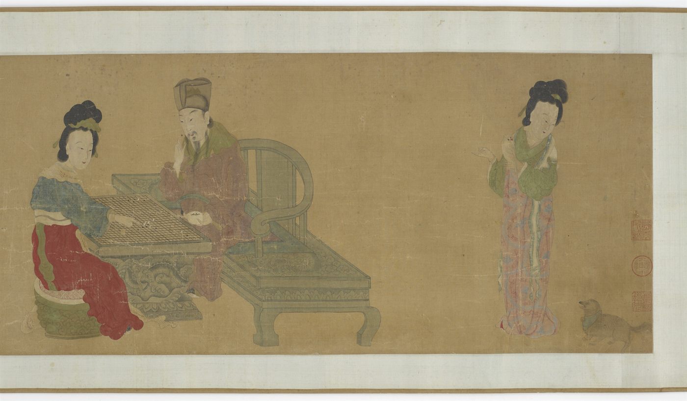 Emperor Minghuang and consort Yang Playing Weiqi